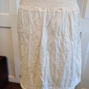 Cream cotton fabric  Style and Company boho skirt